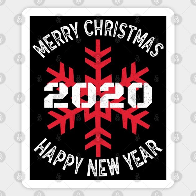 Merry Christmas and Happy New Year Sticker by MZeeDesigns